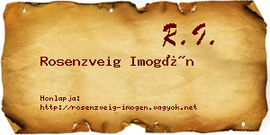 Rosenzveig Imogén névjegykártya